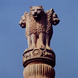 Pormenor de um pilar de Ashoka